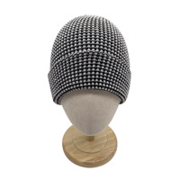 Gorro de punto tipo gofre con forro de satén, personalizable con logotipo, superventas, para exteriores, con efecto desgastado, gorro tipo calavera