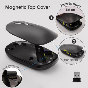 Hot Sale Ergonomische leise wiederauf ladbare Dual-Mode-Bluetooth-Maus Sem Fio Mäuse Drahtlose Computermaus für Laptop PC Tablet - Product Image 2