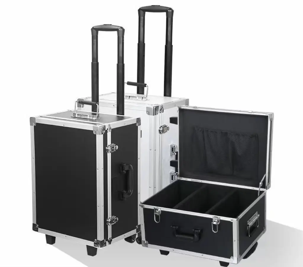 Professional customized design heavy duty aluminum box storage flight case for music dj equipment tv flight box shipping box