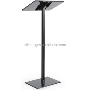 Hot Sell Product 2025 Acrylic Podium Modern Lecture <strong>Table</strong> <strong>Pulpit</strong> Podium With Metal Stands Plastic Podium - Product Image 5