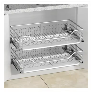 <span class=keywords><strong>Cuisine</strong></span> commerciale en acier inoxydable, écologique, multifonctionnelle, moderne, avec paniers de <span class=keywords><strong>rangement</strong></span> à quatre côtés pour armoire de <span class=keywords><strong>cuisine</strong></span> - Product Image 6