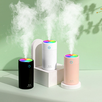 Elettrodomestico 400ml bastoncino di cotone piccolo carino aurora arcobaleno led luce fredda nebbia usb portatile auto mini umidificatore d'aria