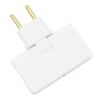 Adaptateur de prise murale Cantell EU 3 voies, convertisseur de prise rotatif à 180 degrés, prise murale 3 en 1, prise EU pivotante