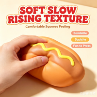Jouet Squishy Simulation Hot Dog à Remontée Lente, Anti-Stress, Boîte Mystère Surprise, Cadeau pour 14 ans et plus, Unisexe