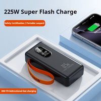 Batterie externe multi-ports 30000mAh  charge rapide quatre sorties USB-C USB avec affichage numérique à lanière lumineuse LED