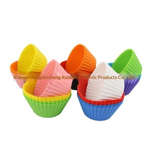 Round Muffin Cups Cake Mold <b>Baking</b> Mold Food-Grade <b>Silicone</b> Oven Safe - Product Image 5