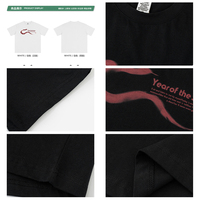 Camiseta de Moda para Hombre, Estilo Casual Urbano, 235 GSM, 100% Algodón, Peso Pesado, Talla Grande, con Estampado Simple de Serpiente