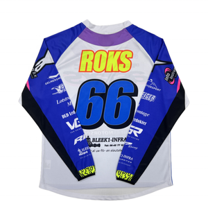 Maglia da Gara a Maniche Lunghe per Adulti da BMX e Dirt Bike, Maglia da Moto Fuoristrada Traspirante con Stampa a Sublimazione Personalizzata - Product Image 2