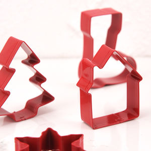 Cortador de galletas de acero inoxidable OEM, con bonito Paquete de Navidad, diferentes formas de pastelería, para hornear galletas - Product Image 4