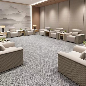 Sinonis Modern Chinese Luxury Reception Leather <b>Office</b> Sofa <b>Set</b> Furniture - Product Image 6