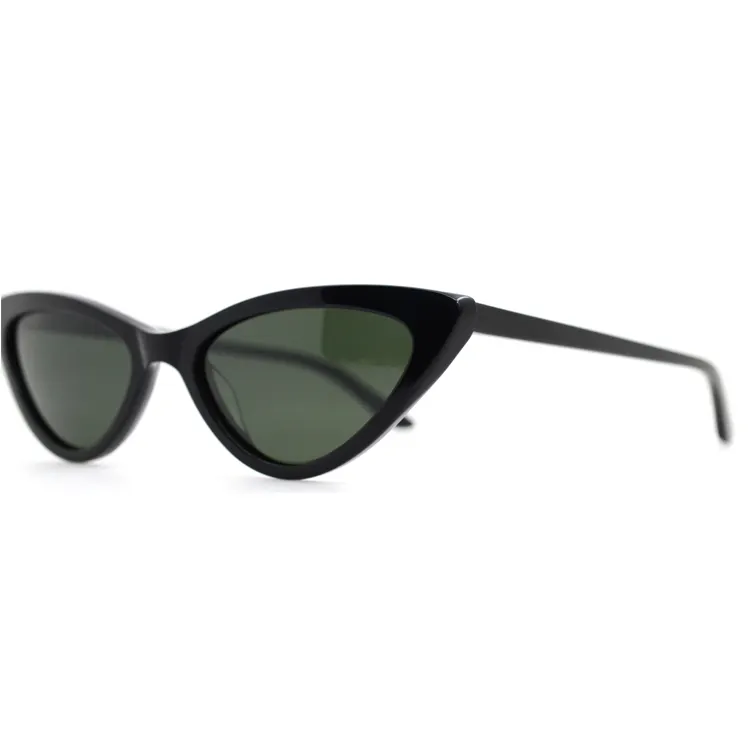 Gafas de moda de alta calidad, gafas Unisex UV400 Shades, gafas de sol de ojo de gato negro, gafas de sol para hombres y mujeres