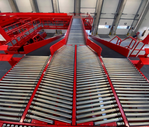 Transportador de Rodillos Ajustable Truelisort Nuevo de Buena Calidad con Motor de Acero Inoxidable para Clasificación de Paquetes en Almacenes Logísticos Minoristas - Product Image 1