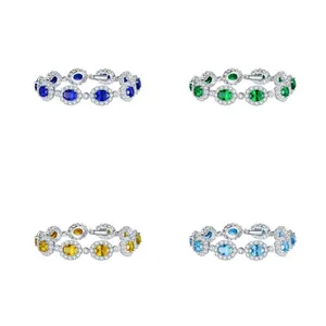Braccialetti di alta gioielleria bracciale splendido braccialetto di pietre preziose S925 argento bracciale Pop