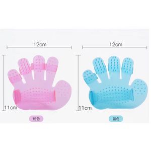 ถุงมืออาบน้ำสัตว์เลี้ยงสตาร์รี่ มีโอว์สีฟ้า พีวีซี นวดได้ 5 นิ้ว อุปกรณ์กรูมมิ่งสุนัข - Product Image 4