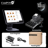 Máquina de Facturación para Terminal Punto de Venta con Pantalla Táctil, Sistema POS Todo en Uno con Pantalla Táctil para Restaurantes
