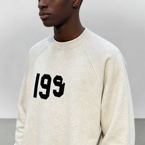 Sudadera <span class=keywords><strong>Fear</strong></span> para Hombre, de Lujo, 100% Algodón, Felpa Francesa, Cuello Redondo, Hombros Caídos, Diseño Exclusivo - Product Image 6