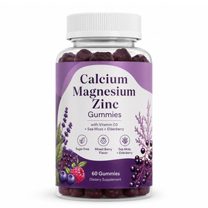 Marque privée Complément alimentaire Premium Vitamines Supplément Vitamines Calcium Magnésium Zinc Gommes pour des os et des dents en bonne santé - Product Image 1
