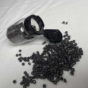 Anneaux <span class=keywords><strong>micro</strong></span>-liens personnalisés AWYQYH avec logo, perles pour extensions de cheveux humains, <span class=keywords><strong>micro</strong></span>-perles pré-chargeées, tubes en cuivre, usage commercial - Product Image 2