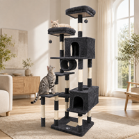 Tour pour chat multi-niveaux en bois, fermée, vente en gros du fabricant
