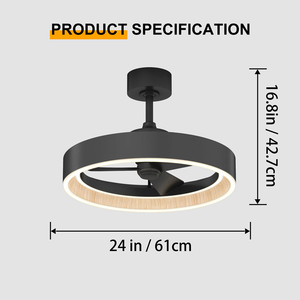 Reversible <b>Ceiling</b> <b>Fan</b> with Light 6 Speed Pure Copper Motor Summer Winter Mode Dual Memory <b>Remote</b> <b>Control</b> for Living Room - Product Image 2