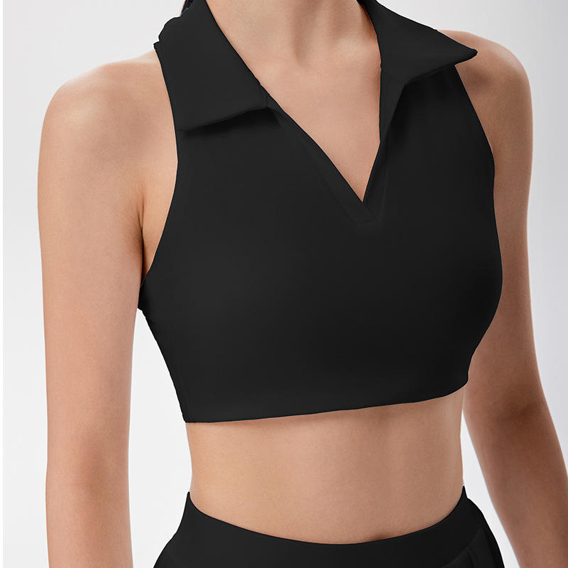 Black top with chest pad