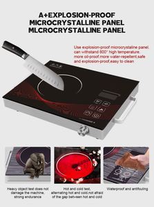 Cuisinière électrique domestique 2200W, plaques chauffantes infrarouges, brûleur numérique multifonction, plaque de cuisson à induction, plaque vitrocéramique - Product Image 5