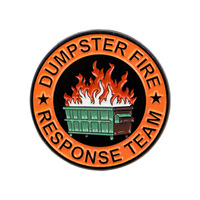 Broche en émail DUMPSTER FIRE, broche de dessin animé pour manteau, broches pour femmes, badges de revers tendance, bijoux cadeau