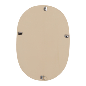 Specchio da Parete Ovale in Cemento con Cornice Texturizzata, Specchio per Vanità per Camera da Letto, Bagno, Ufficio - Product Image 6