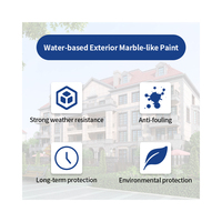 Revêtement liquide en acrylique imitation marbre écologique KOBG pour les murs intérieurs et extérieurs de la maison, imperméable, couleurs personnalisées