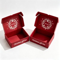 Caja de Cartón Corrugado para Ropa de Estilo Elegante Personalizada, Caja de Regalo de Navidad con Laminación Mate para Envío