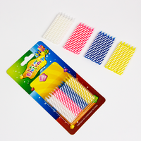 Bougies d'anniversaire en spirale 4 couleurs 5,8 cm, sans fumée, mèche en coton pur, bougies de gâteau en spirale pour fêtes et mariages, directement de l'usine