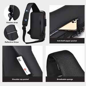 गर्म बिक्री पुरुषों के फैशन वाटरप्रूफ हल्के वजन puv usb डिजाइन लोगो अनुकूलित बैग - Product Image 4