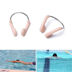 Pinza Nasal de Silicona Suave Antideslizante, Color Piel, con Alambre de Acero Ajustable, Accesorio para Deportes Acuáticos y Natación - Product Image 2
