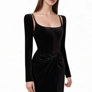 Abito da sera di fascia alta, corsetto <span class=keywords><strong>gonna</strong></span> in chiffon plissettato stile impero in raso <span class=keywords><strong>con</strong></span> osso di pesce - Product Image 4