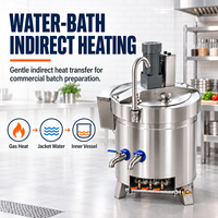 Bain-marie à gaz basse température en acier inoxydable pour la cuisson des aliments en restaurant, idéal pour les soupes, les sauces et le braisage
