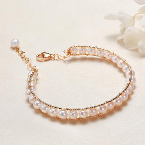 Wholesale Ethnic Style Small Jewelry Beads <b>Bracelets</b> Zhuji Pearl Stall Supply Freshwater Pearl <b>Fashion</b> <b>Charm</b> <b>Bracelets</b> - Product Image 3