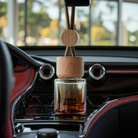 Nouveau diffuseur d'huiles essentielles mat personnalisable 2025 – Désodorisant d'ambiance aromathérapie en verre suspendu avec bouchon couronne pour voiture