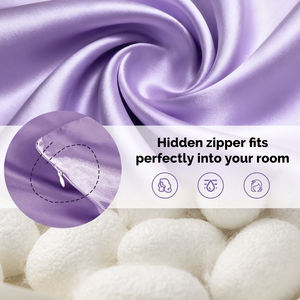 Шелковая наволочка QINGYAN на заказ, из 100% натурального шелка тутового шелкопряда, с потайной молнией, мягкая, в форме конверта - Product Image 2