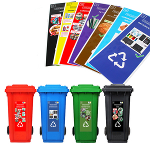 Custom Durable Outdoor UV Resist Recycling Adhesive <strong>Bin</strong> Sticker Printing Fade Resistant Weatherproof <strong>Labels</strong> for <strong>Bins</strong> - Product Image 1