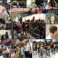 Tête de mannequin pour femmes, cheveux humains bouclés, pour la formation en coupe, tressage, coiffage et modélisation - Cheveux naturels