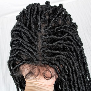Perruques synthétiques Ainizi de 38 pouces de long, tresses pré-torsadées Goddess River Locs, avec dentelle frontale complète pour femmes noires - Product Image 5
