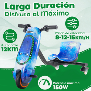 Triciclo Elettrico per Bambini 008B, Disponibile in Messico, per Età 3-8 Anni, con Funzione Drift e Rotazione a 360° °   Auto Elettrica Cavalcabile con Rotazione, Velocità Massima: 15 km/h - Product Image 2