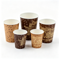 Gobelets en papier pliables personnalisés avec logo pour bureau, café, thé, boissons chaudes, à emporter, design de logo pour boutique