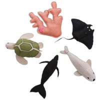 Compagnon durable de conception de papier froissé de jouet de chat d'herbe à chat de série d'animal d'océan compagnon d'auto-divertissement pour les animaux de compagnie modernes et élégants