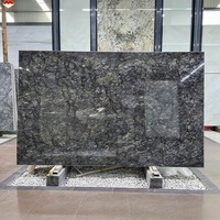 Grande dalle de granit noir diamanté platine naturel pour comptoir de cuisine, îlot, escalier, lavabo de salle de bain, mur, sol, salon, chambre
