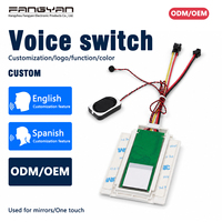 Interrupteur Tactile OEM 12V à Bouton Unique pour Miroir LED, Commande Vocale Espagnole, 3 Couleurs CCT, Gradation de la Lumière, Marche/Arrêt, Commutation des Couleurs