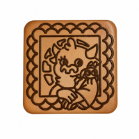 Broche Anime Mignonne en Métal Moderne, Motif Gaufré Irrégulier, Texture Biscuit, pour Sac et Vêtements