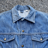 Veste en jean délavée tendance avec logo personnalisé pour homme, veste en jean multi-poches, veste décontractée pour homme