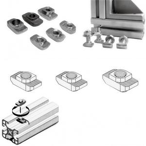 Écrou en T à enfoncer en acier au carbone galvanisé M5 M6 M8 pour profilés aluminium 2020 3030 4040 - Product Image 3