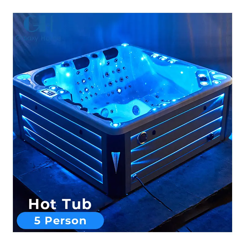 5 Person Hot Tub Outdoor Swimming Pool Acrylic Massage Bathtub Self-Cleaning Spa Pools